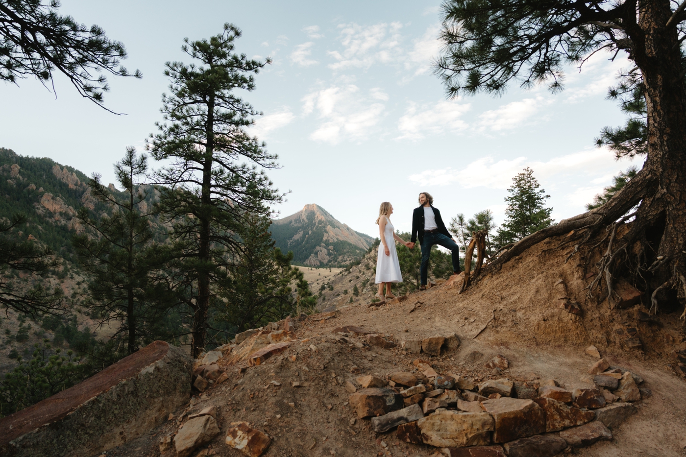 Boulder Flatirons engagement session Colorado