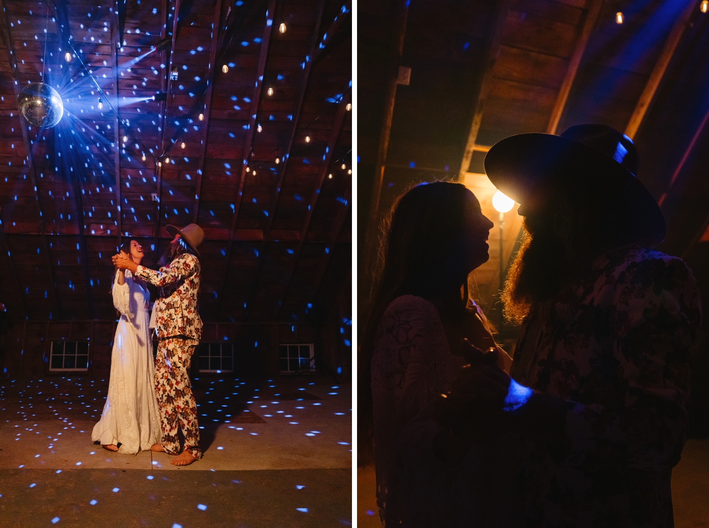 Bride and groom sharing their first dance as a married couple