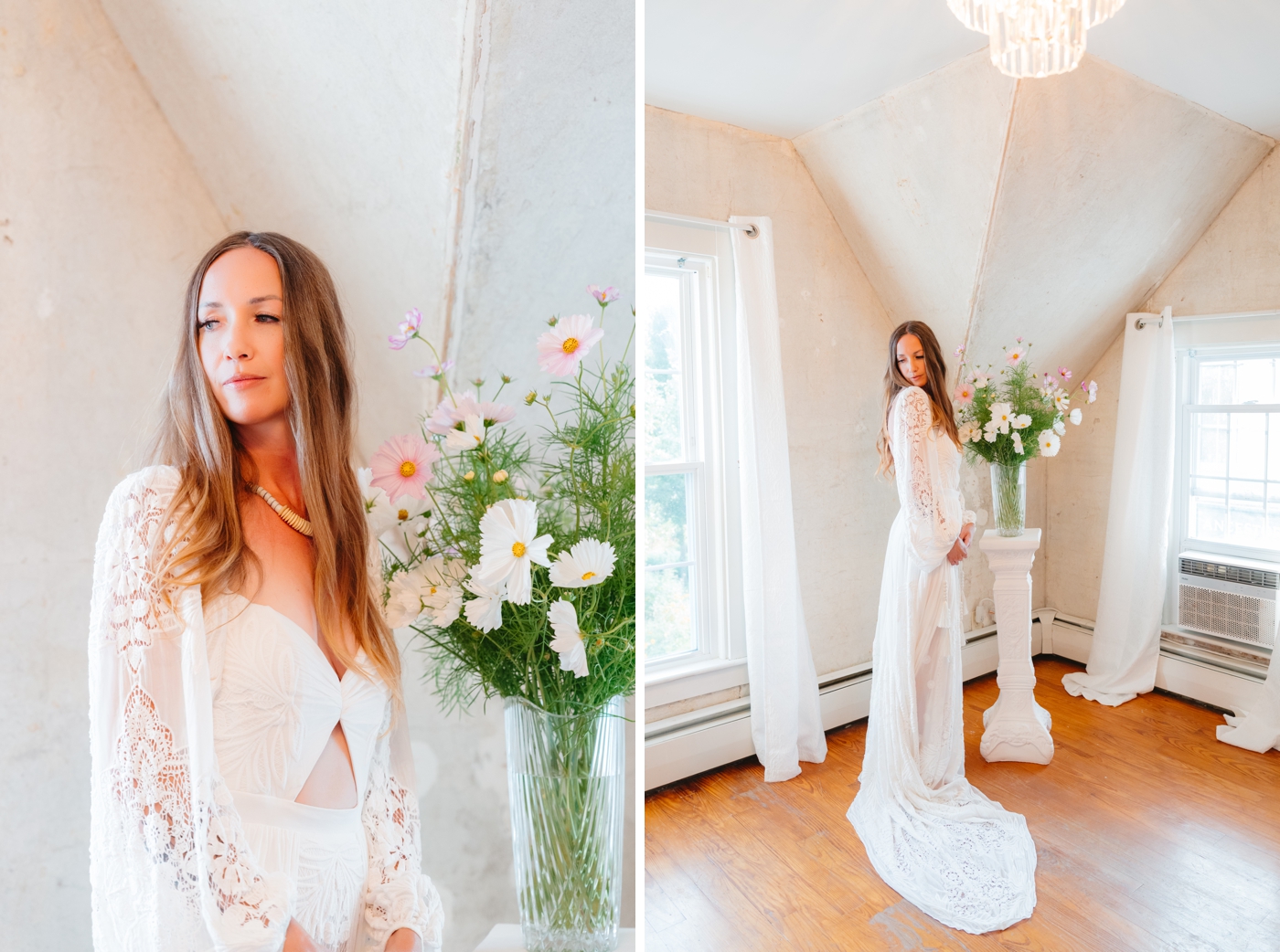 Bride in a Rue de Seine wedding dress