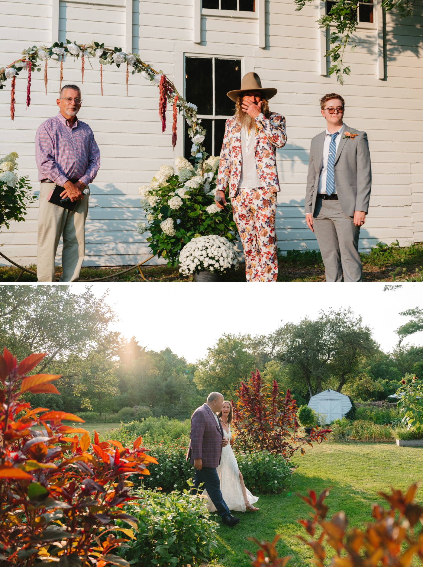 Outdoor wedding ceremony at Ancestor Farms