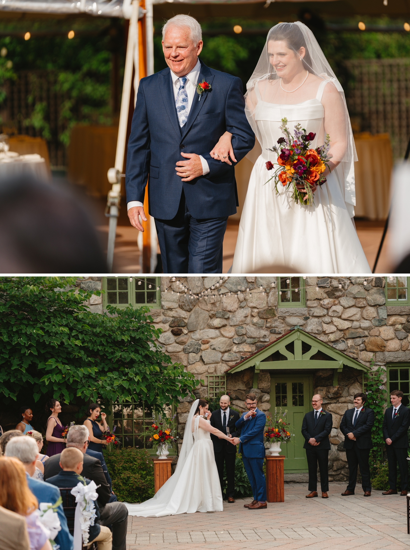 Wedding ceremony at the Willowdale Estate