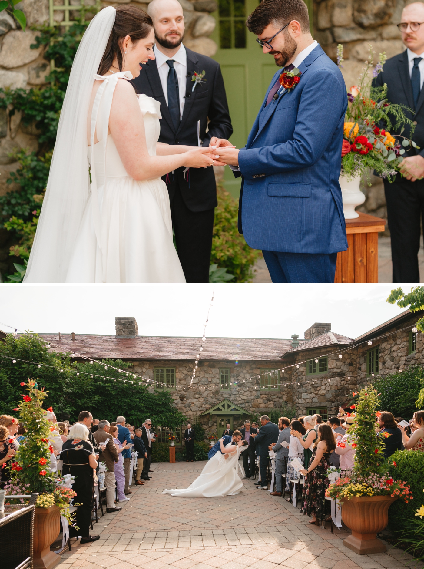 Wedding ceremony at the Willowdale Estate