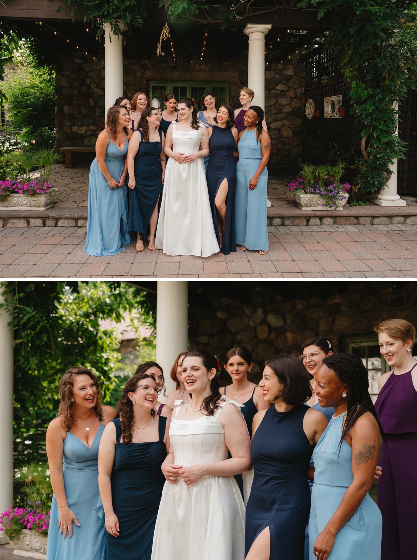 Bridal party portraits at the Willowdale Estate
