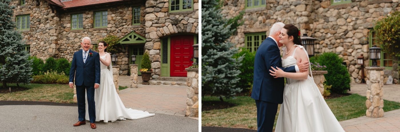 First look with father of the bride