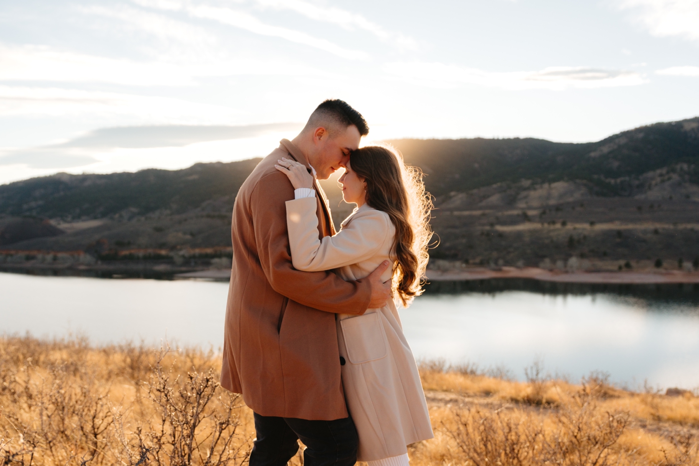 Colorado golden hour engagement photos