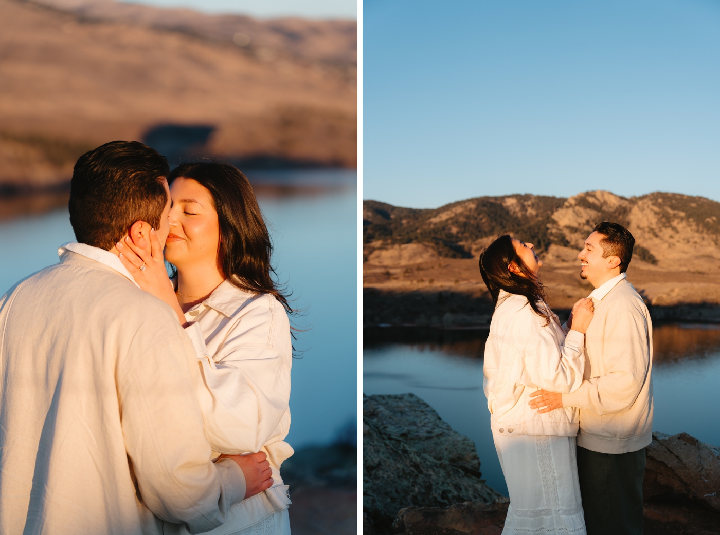Colorado golden hour engagement photos
