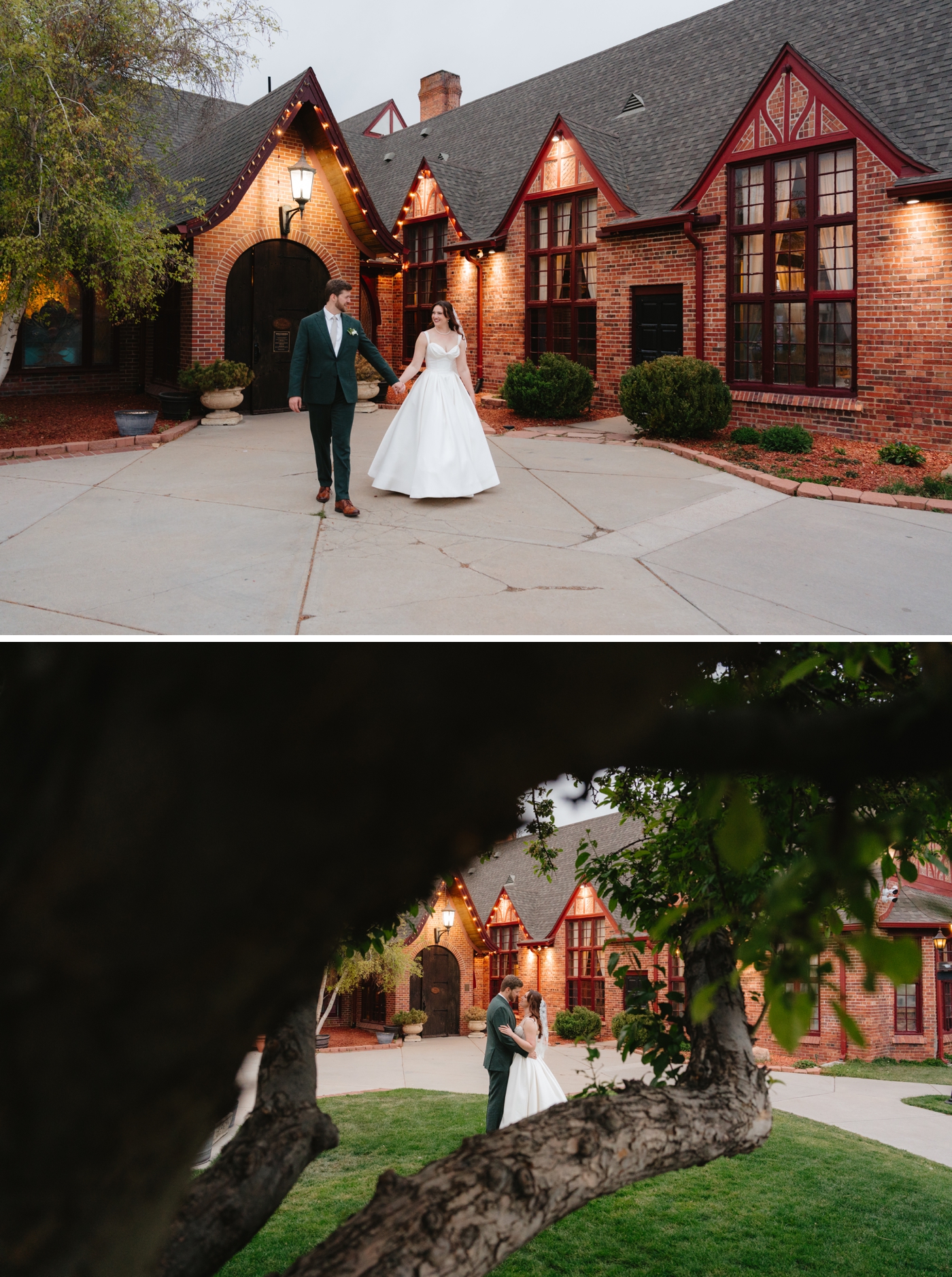 Bridal portraits outside of the Wellshire Event Center