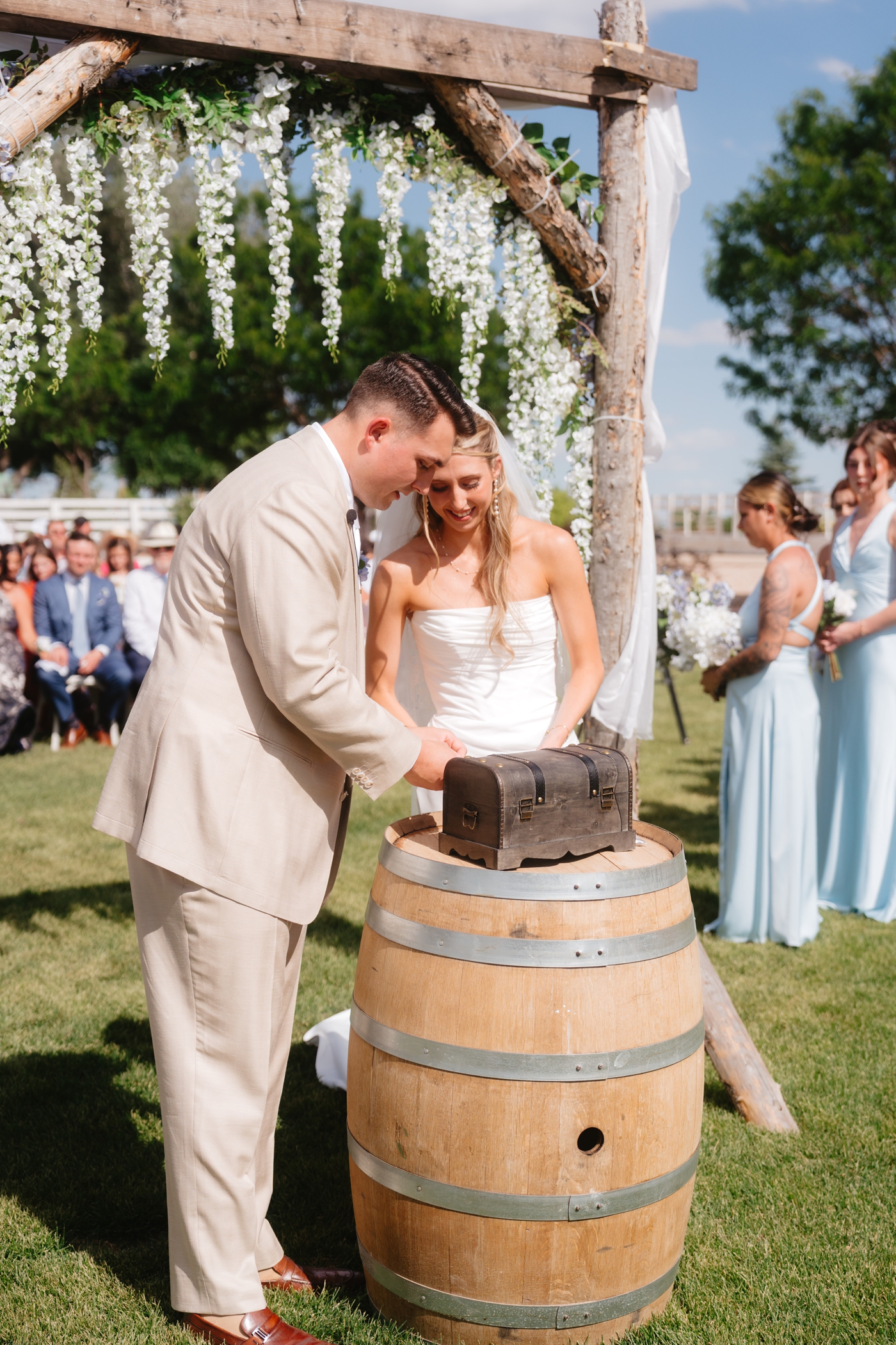 Rustic ceremony details at a Colorado wedding