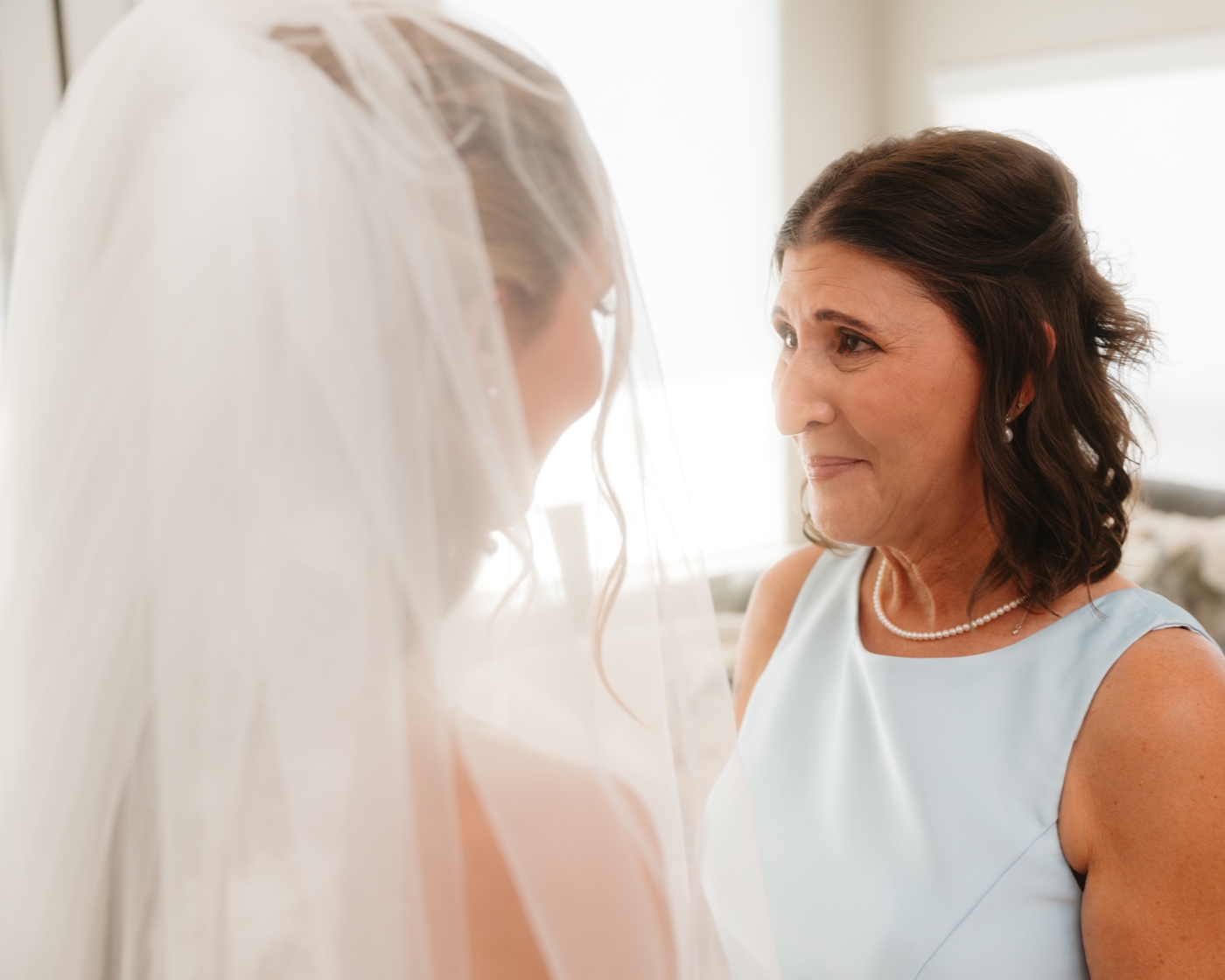 Bride and mother of the bride getting ready for a wedding at Rockin' S Ranch