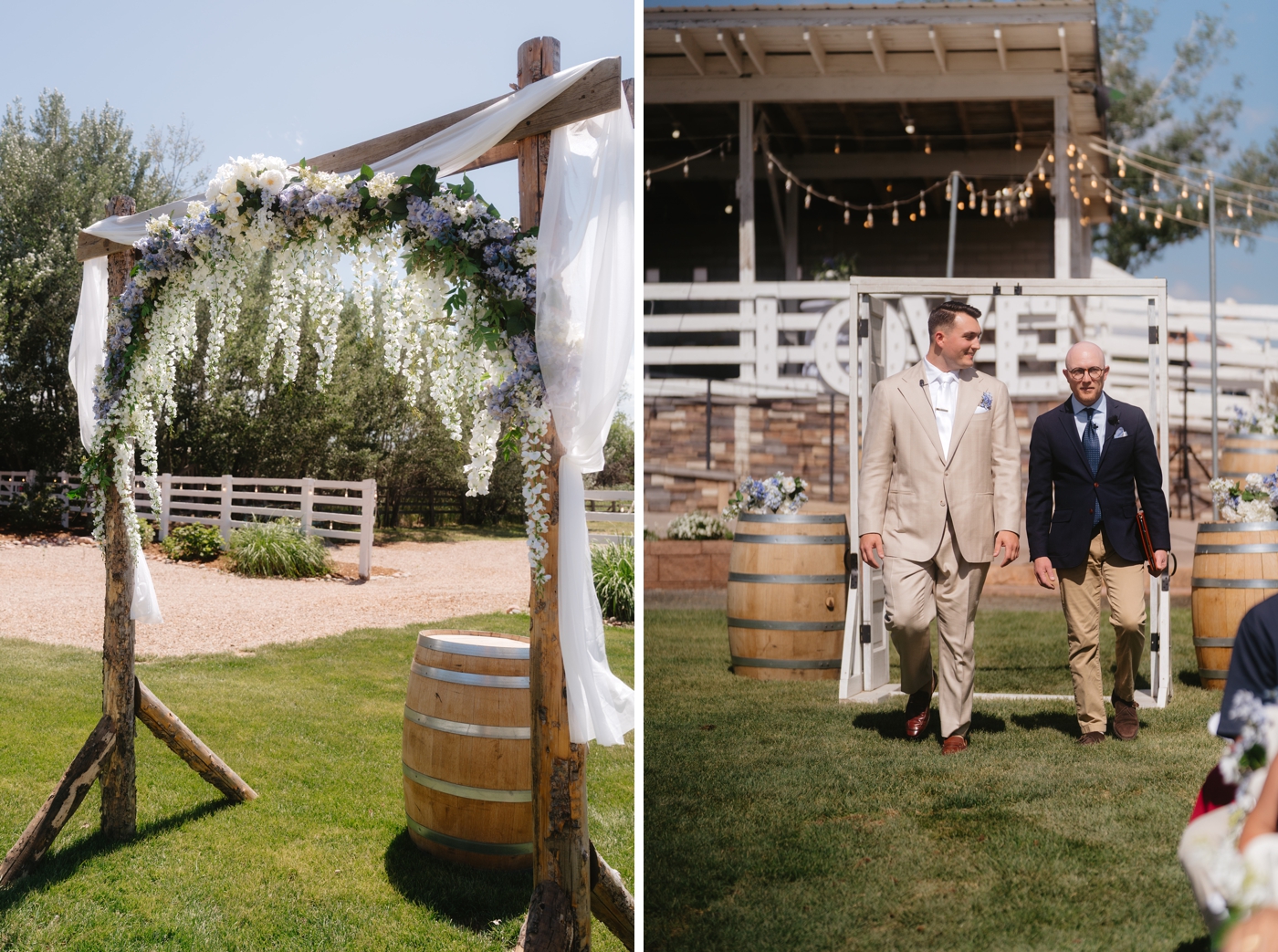 Rustic wedding ceremony at Rockin' S Ranch
