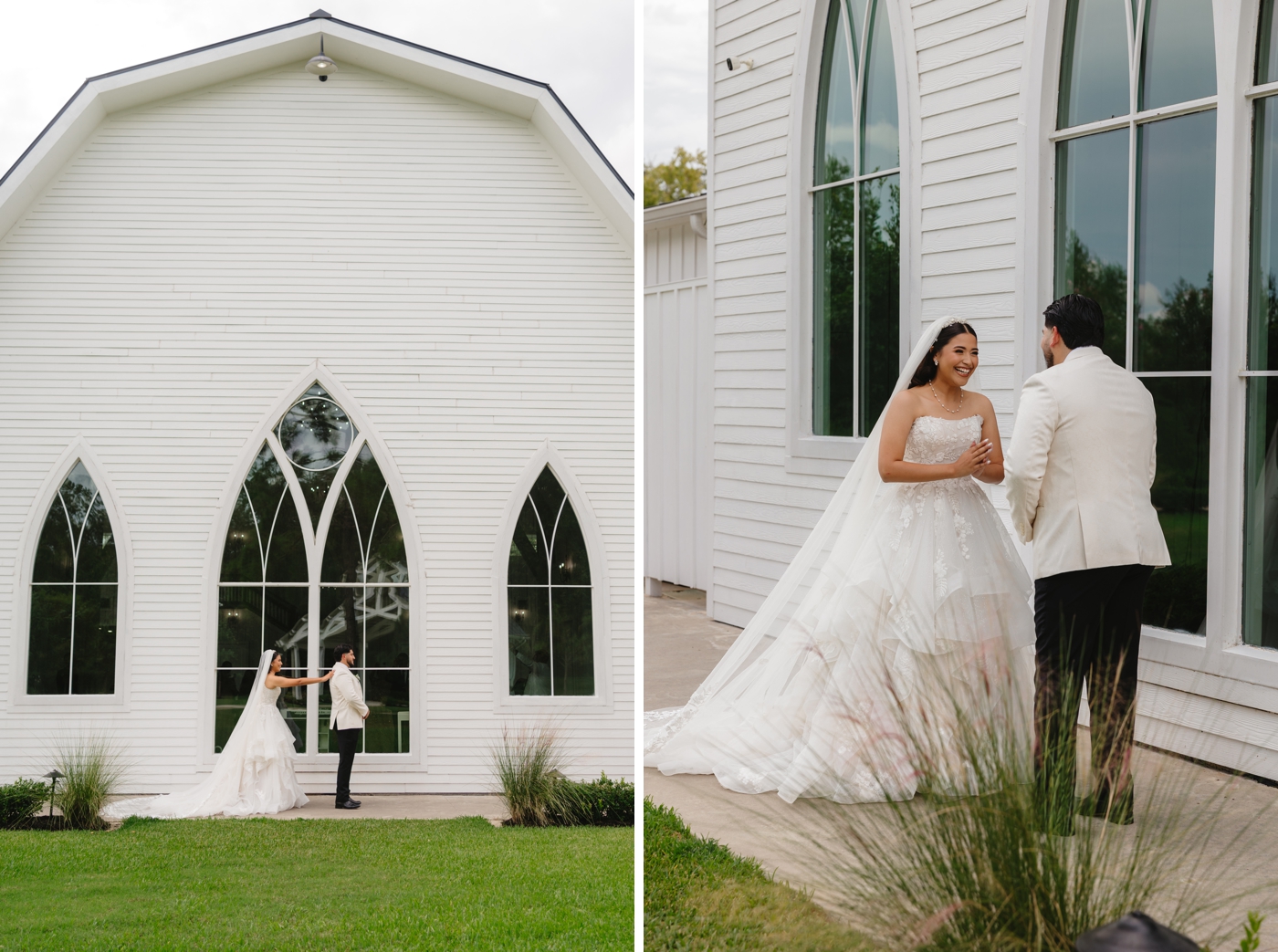 The Springs in Wallisville wedding first look